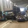 Kecelakaan lalu lintas beruntun melibatkan tujuh kendaraan terjadi di Ruas Tol Jagorawi KM 47B arah Jakarta, t