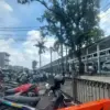 Kawasan Jalan Mayor Oking, tepatnya di jalanan sekitar Stasiun Bogor, kembali terpantau lengang dan steril dar