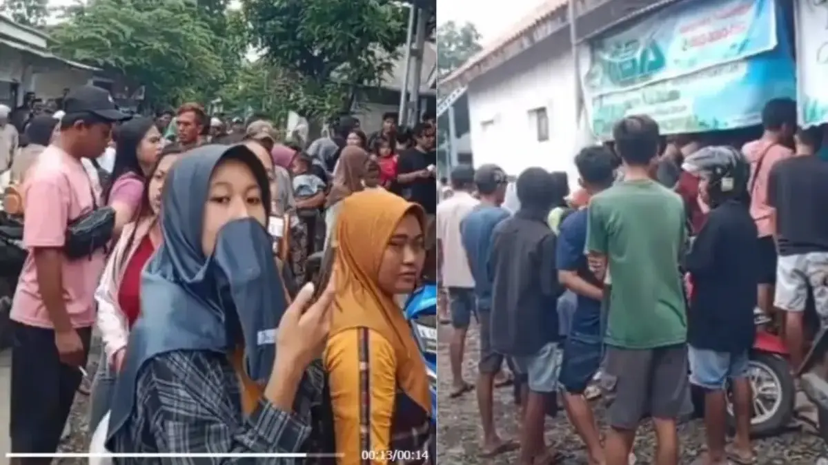 Tangkapan layar rekaman video saat warga menggeruduk kantor aplikasi MBA (tiktok @fhotografer_probolinggo)