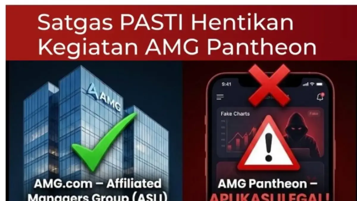 OJK Hentikan Kegiatan AMG Pantheon Karena Terindikasi Kuat Penipuan Siaran Pers OJK yang menghentikan kegiatan AMG Pantheon karena terindikasi penipuan