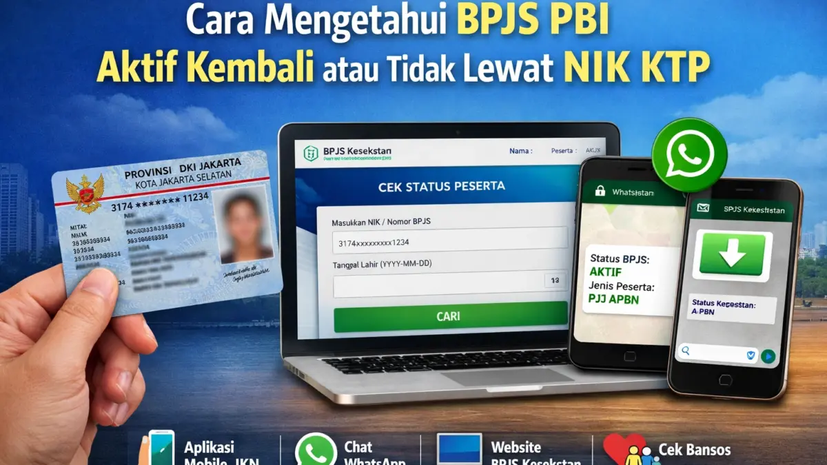 Cara Mengetahui BPJS PBI Aktif Kembali atau Tidak Lewat NIK KTP