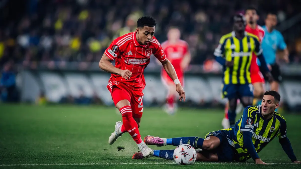 Momen pertandingan Fenerbahce vs Nottingham Forest di Liga Europa.