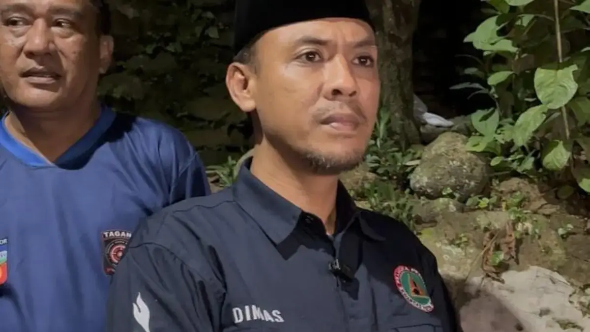 Kepala Pelaksana Badan Penanggulangan Bencana Daerah (BPBD) Kota Bogor, Dimas Tiko Prahadisasongko saat member