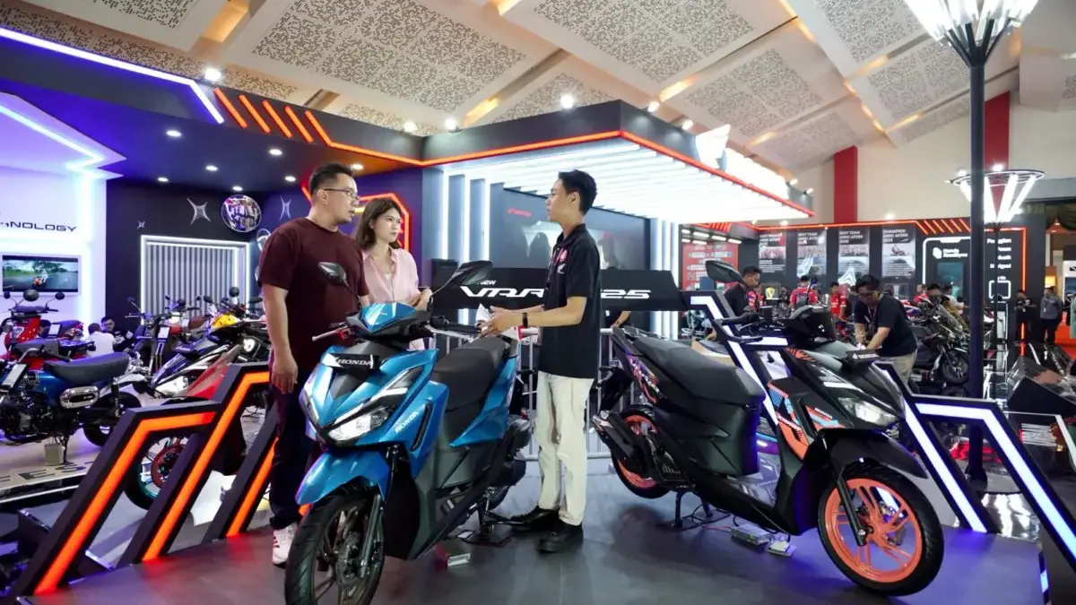 Stand AHM di ajang Indonesia International Motor Show (IIMS) 2026 yang berlangsung pada 5–15 Februari 2026 di