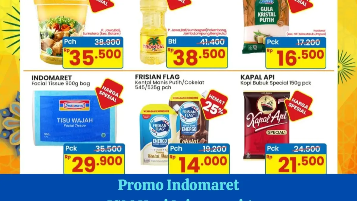 Promo JSM Indomaret Hari Ini Sampai 1 Maret 2026: Serba Hemat Kebutuhan Dapur, Migor 2L Turun Harga Canva Promo Indomaret JSM.