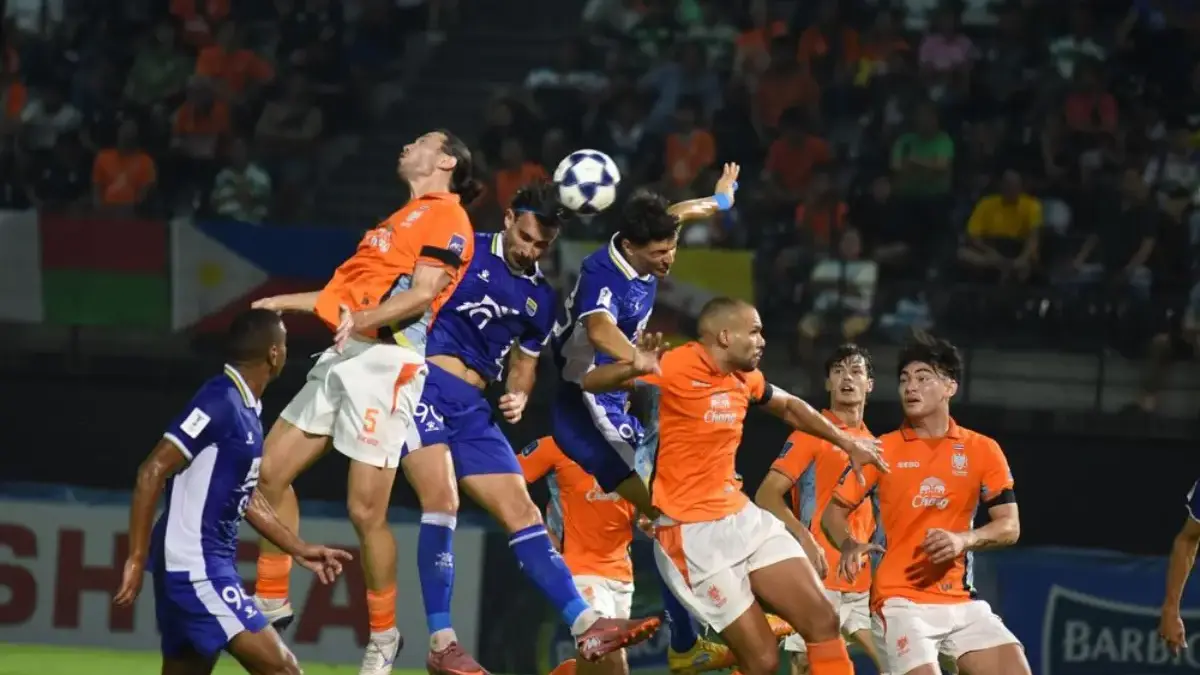 Momen laga Ratchaburi vs Persib di 16 besar leg 1 ACL Two.