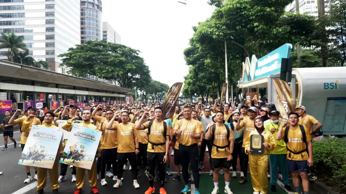 Bangun Generasi Sehat dan Merdeka Finansial, BSI Gelar \"Langkah Emas\" di Milad ke-5