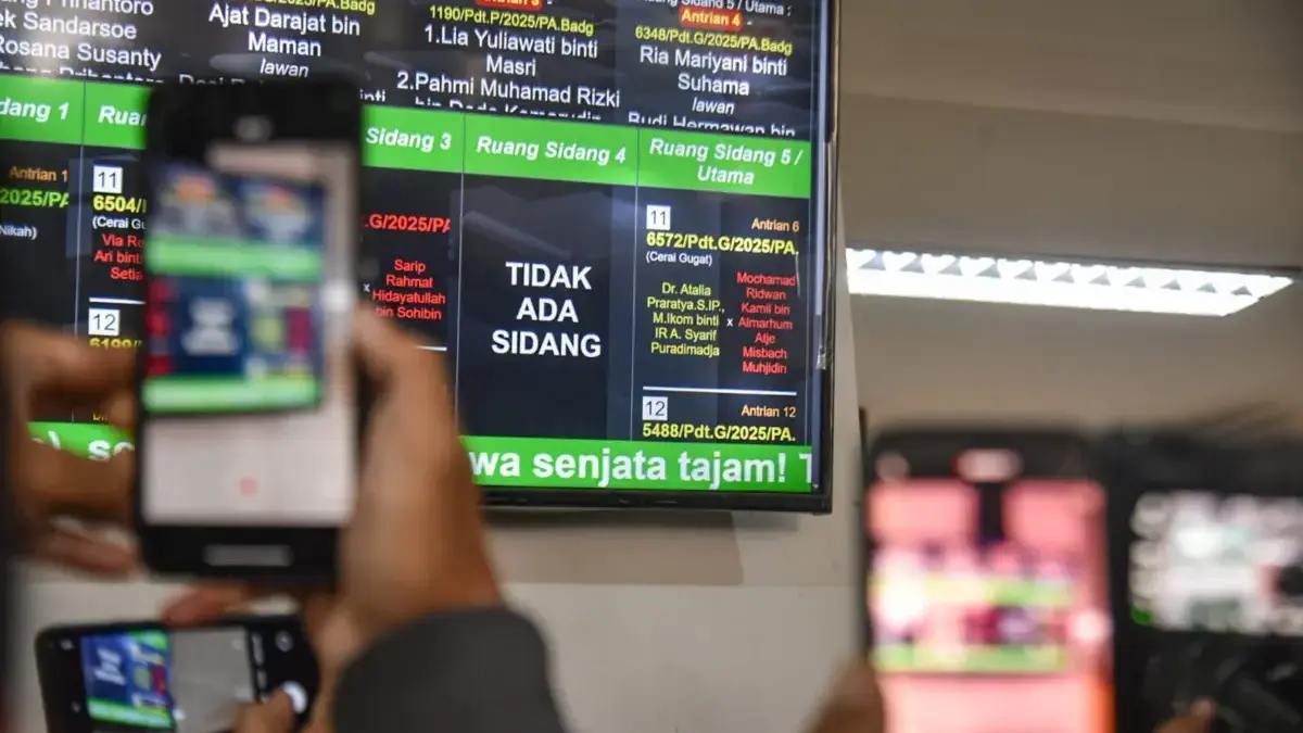 Sepanjang 2025, Angka Perceraian di Kota Bandung Tembus 7000 Kasus 