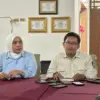 Komisi Pemilihan Umum (KPU) Kota Bogor saat memberikan pernyataan sikap terkait pemberhentian permanen