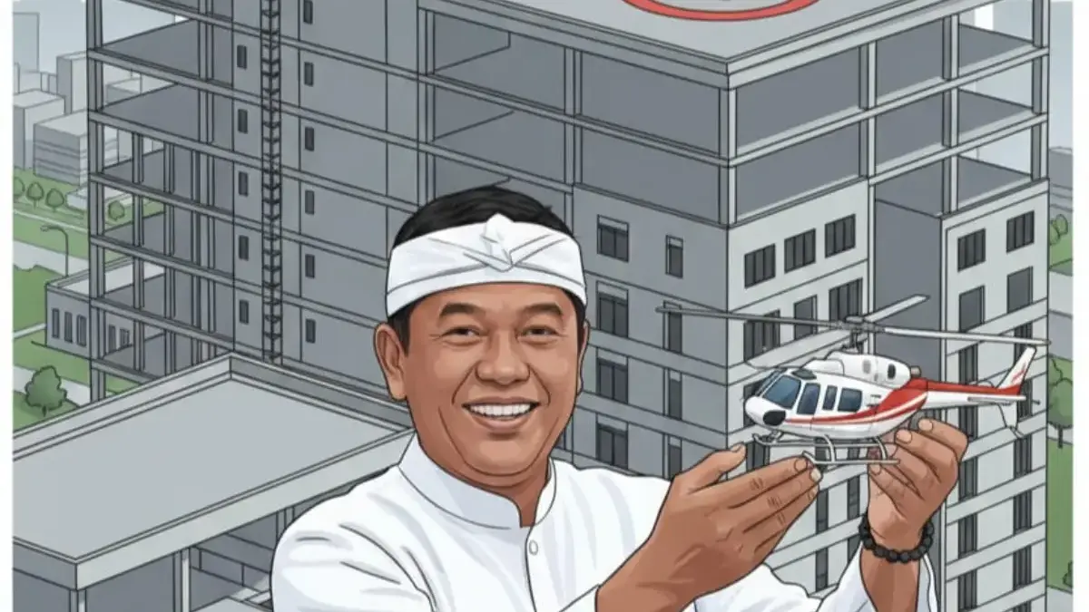 Dedi Mulyadi Wacanakan Sewa Helikopter untuk Antar Jemput Pasien dan Dokter di Jabar Ilustrasi Gubernur Dedi Mulyadi bakal sewa helikopter. (Gemini AI)