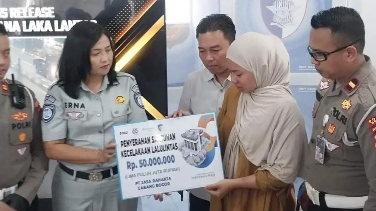 Jasa Raharja Bogor Beri Santunan Rp50 Juta pada Korban Kecelakaan di Cibinong 