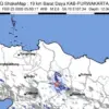 Peta lokasi gempa Magnitudo 2,6 Purwakarta. Dok BMKG
