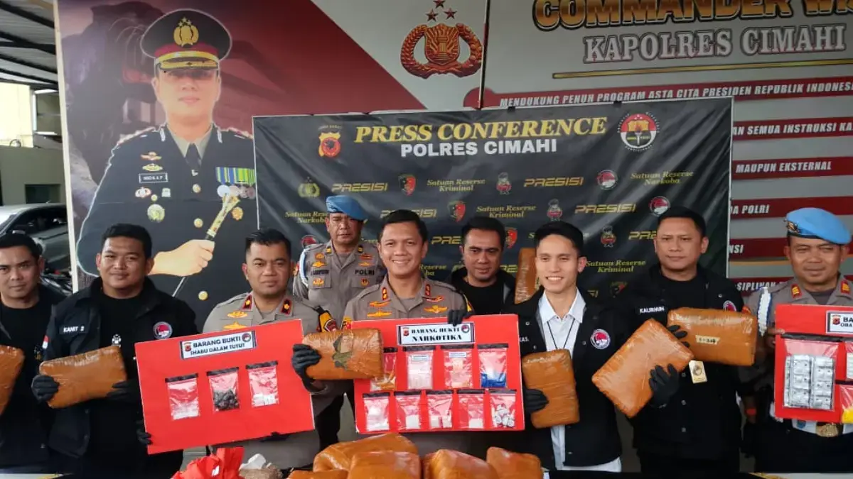 Sat Narkoba Polres Cimahi Ungkap 54 Kasus Narkoba dengan Nilai Barang Bukti Capai Rp1,5 Miliar
