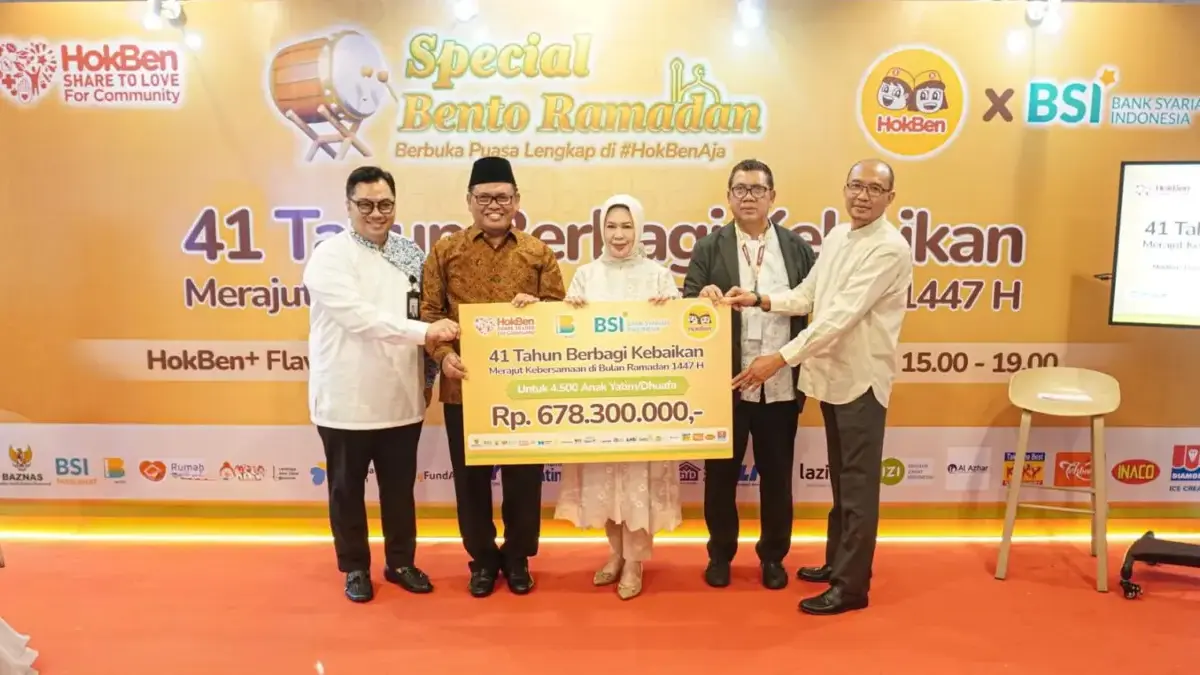 Perkuat Ekosistem Ziswaf, BSI dan HokBen Berbagi Kebahagiaan Ramadan Bersama 4.500 Anak Yatim