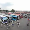 ilustrasi bus mudik gratis yang disiapkan Pemerintah Kota Bandung yang siap mengantarkan ratusan warga pulang