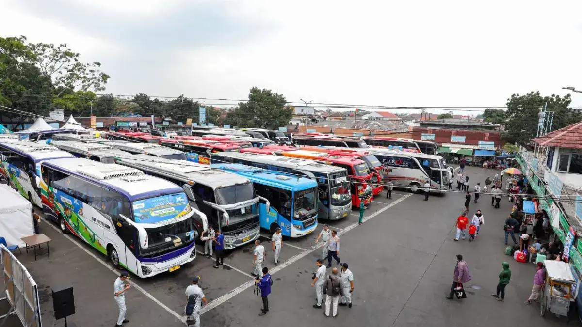ilustrasi bus mudik gratis yang disiapkan Pemerintah Kota Bandung yang siap mengantarkan ratusan warga pulang