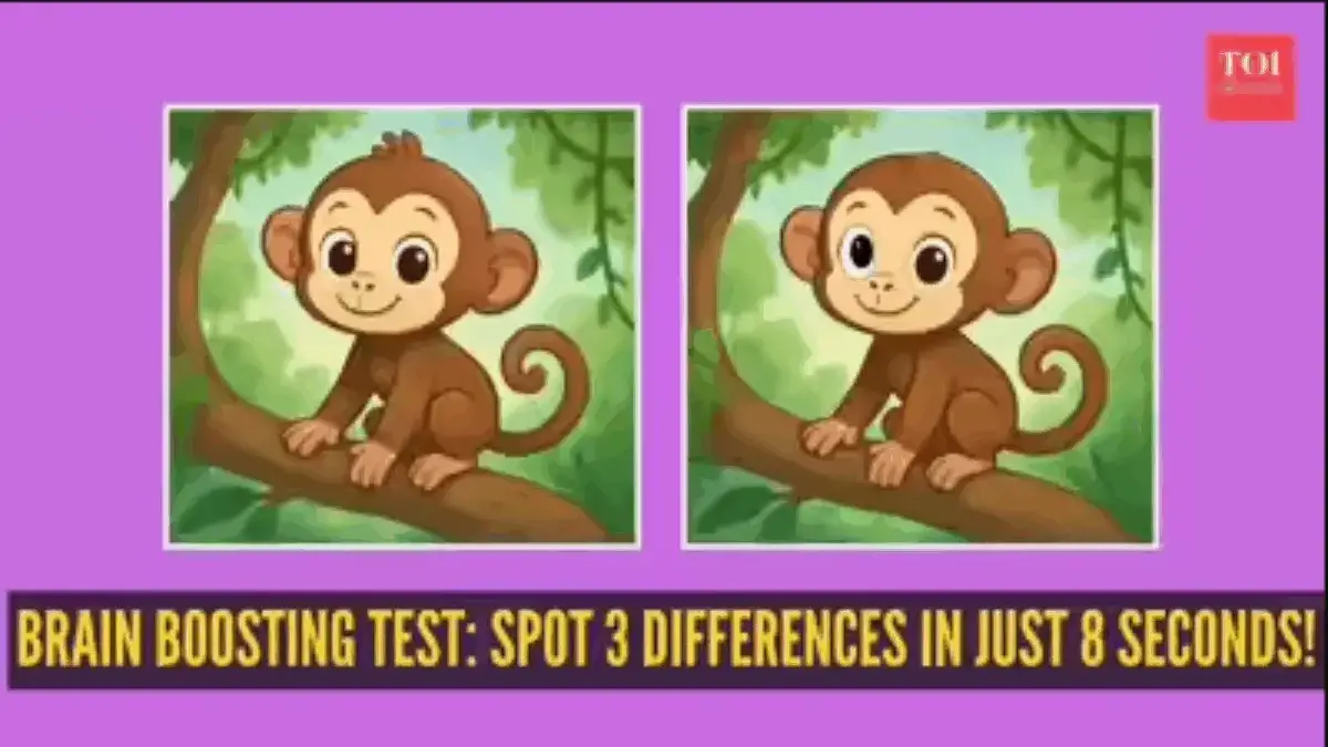 Tes Asah Otak: Temukan 3 Perbedaan Gambar Monyet ini dalam 8 Detik!