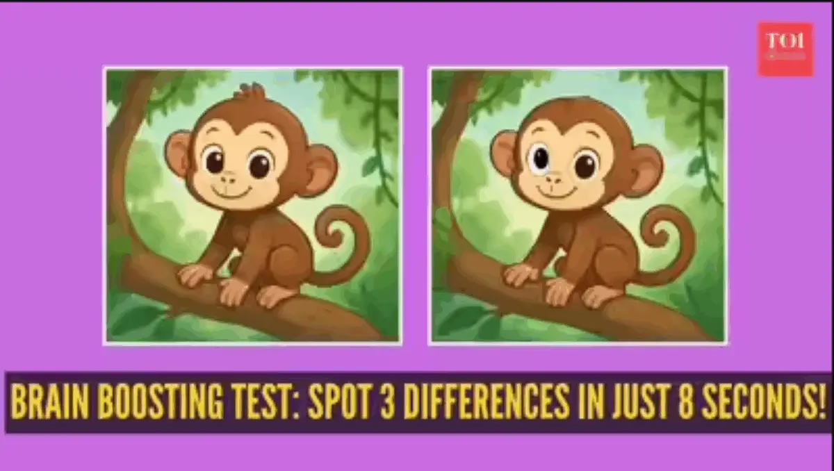 Tes Asah Otak: Temukan 3 Perbedaan Gambar Monyet ini dalam 8 Detik!