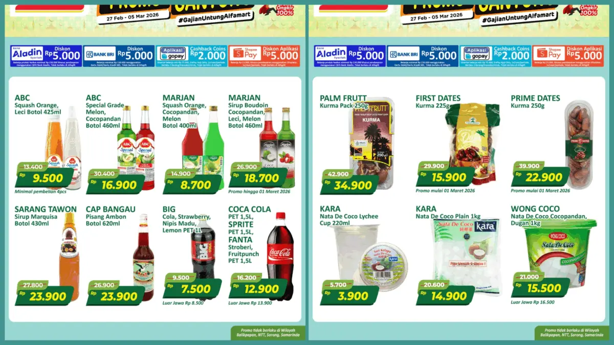 Banjir Diskon, Cek Katalog Lengkap Promo JSM Alfamart Minggu Ini untuk Keperluan Ramadan