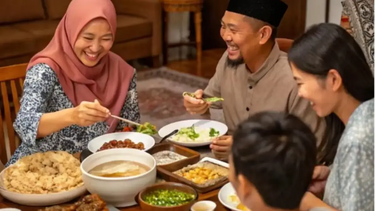 Bukti Makan Sahur Penting dan Mendatangkan Keberkahan ILUSTRASI makan sahur bersama keluarga yang penuh dengan keberkahan.(freepik)