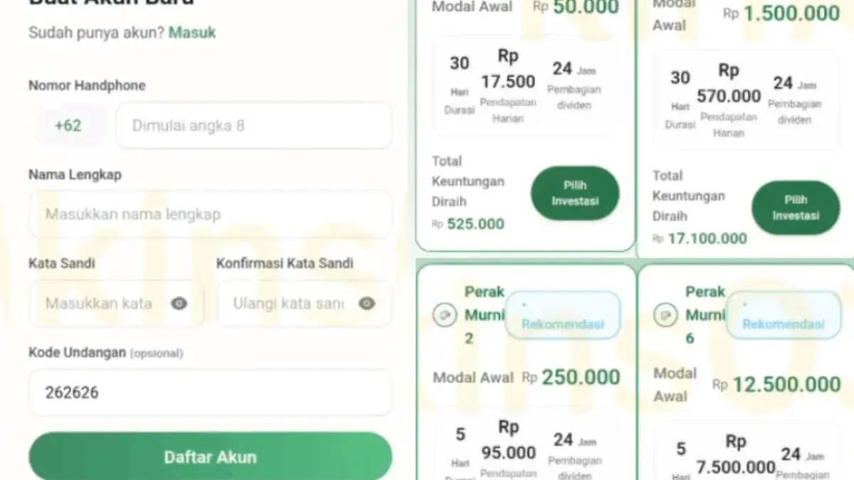 Benarkah Aplikasi Penghasil Uang Perak Murni Sudah Terdaftar OJK dengan Klaim Untung Harian? Ini Faktanya
