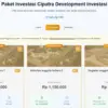 Salah satu contoh paket investasi di aplikasi Ciputra Developmentia.