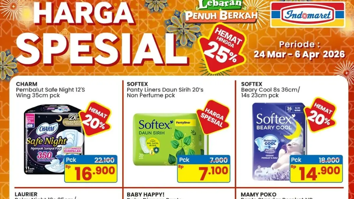 Promo Indomaret Terbaru 25 Maret 2026, Diskon Besar dan Tebus Murah Masih Berlaku! Promo Indomaret Terbaru 25 Maret 2026, Diskon Besar dan Tebus Murah Masih Berlaku!