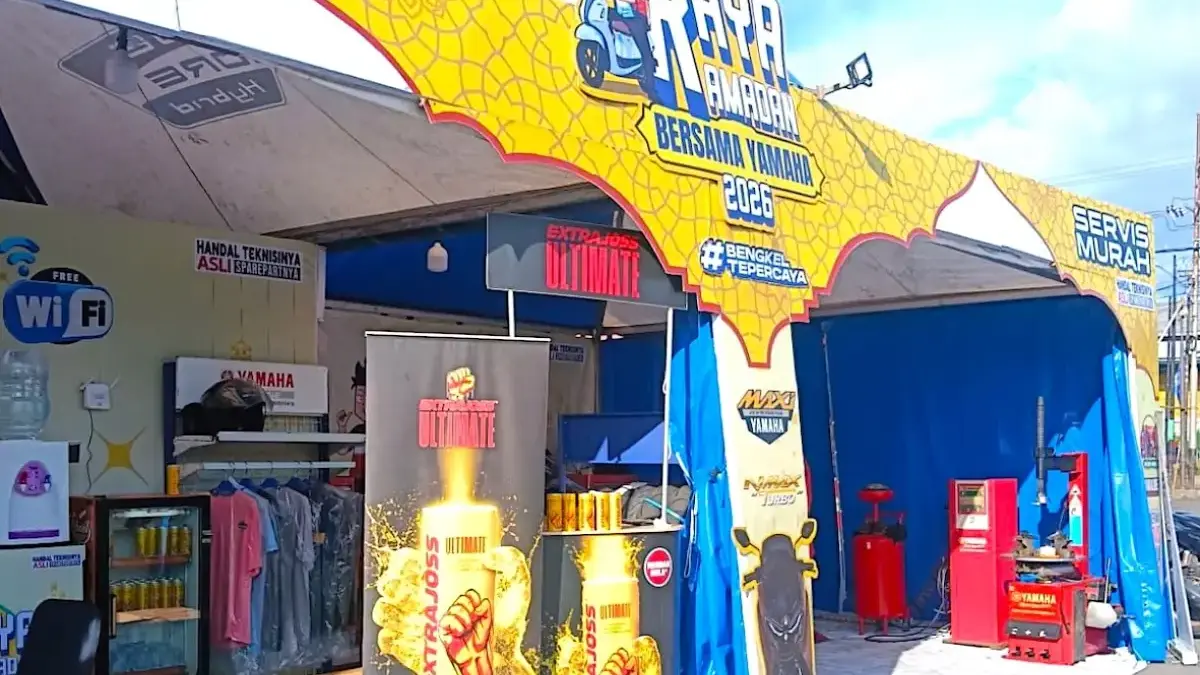 Bantu Pemudik Tetap Fokus di Jalan, Extrajoss Ultimate Hadir di 100 Lebih Dealer Yamaha Gerai Raya Ramadan kolaborasi Yamaha dan Extrajoss Ultimate di Kalipuro, Banyuwangi Jawa Timur. Di dealer ini,