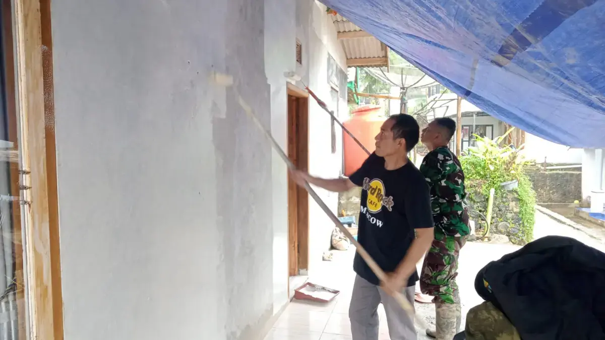 TMMD Kodim 0624 Masuki Tahap Finishing: Rumah Warga Dicat, Tugu Simbol Mulai Digali Rutilahu