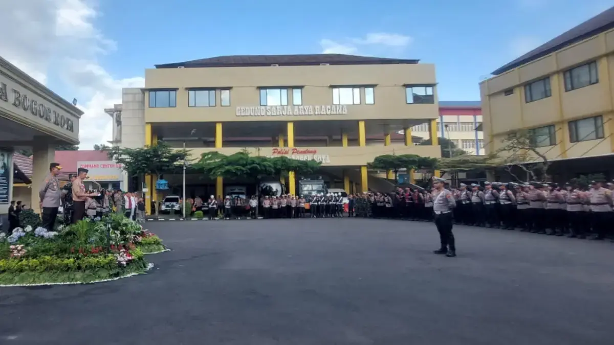 Polresta Bogor Kota bersama TNI dan Pemerintah Kota Bogor resmi menyiagakan 1.418 personel gabungan pengamanan