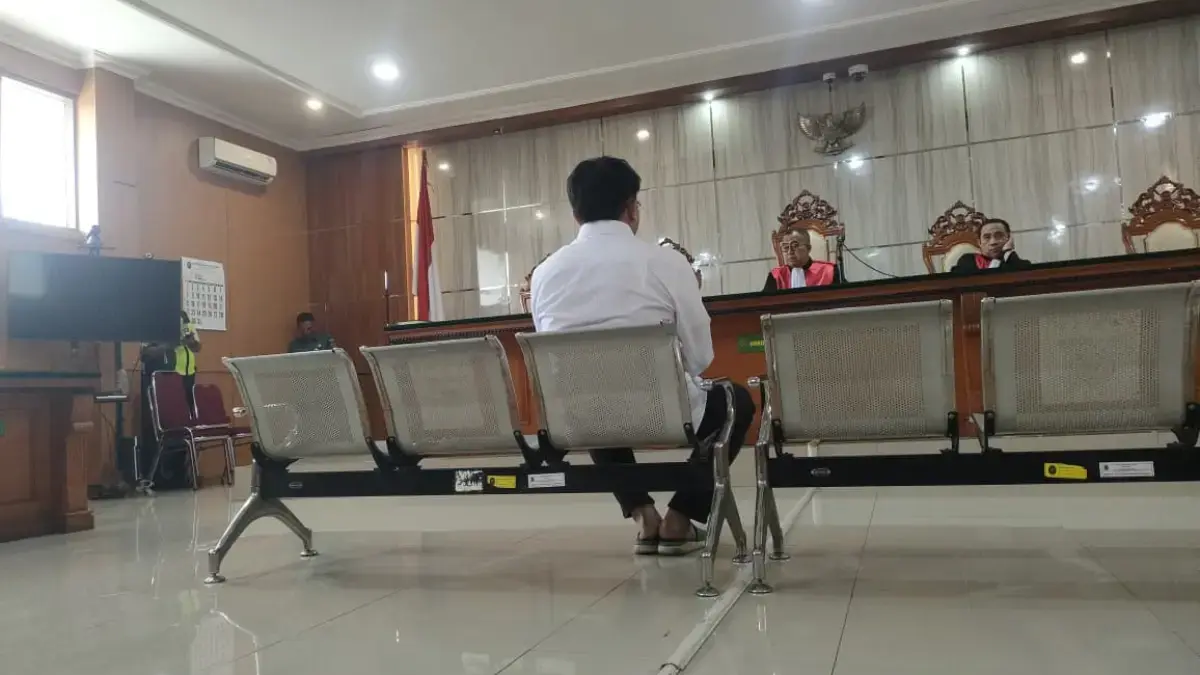 Dok. Muhammad Adimas Firdaus alias Resbob saat menjalani kehamilan sidang lanjutan atas perkaranya yakni dugan