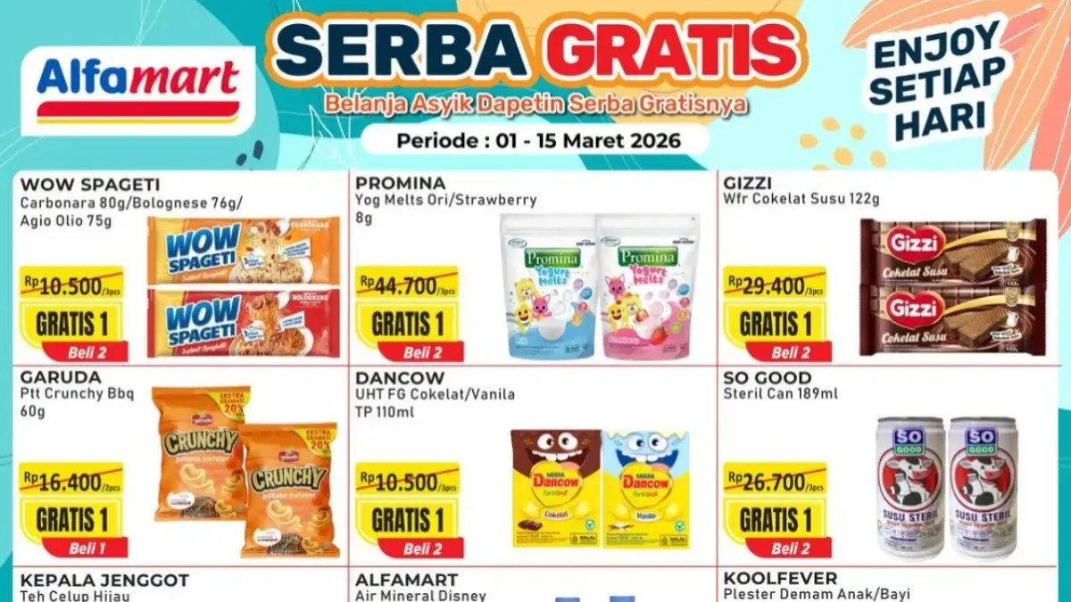 Promo Alfamart serba gratis