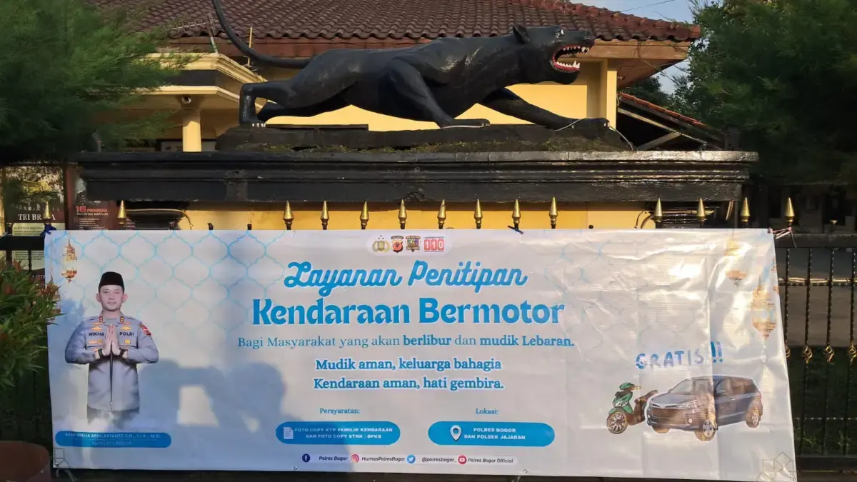 Mudik Tenang, Motor Aman! Polres Bogor Buka Layanan Titip Kendaraan Gratis Polres Bogor membuka layanan penitipan kendaraan bermotor gratis bagi masyarakat Kabupaten Bogor