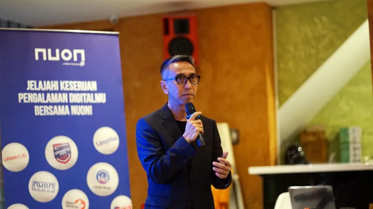 CEO Nuon Aris Sudewo memberikan sambutan dalam agenda Nuon Media Update 2026
