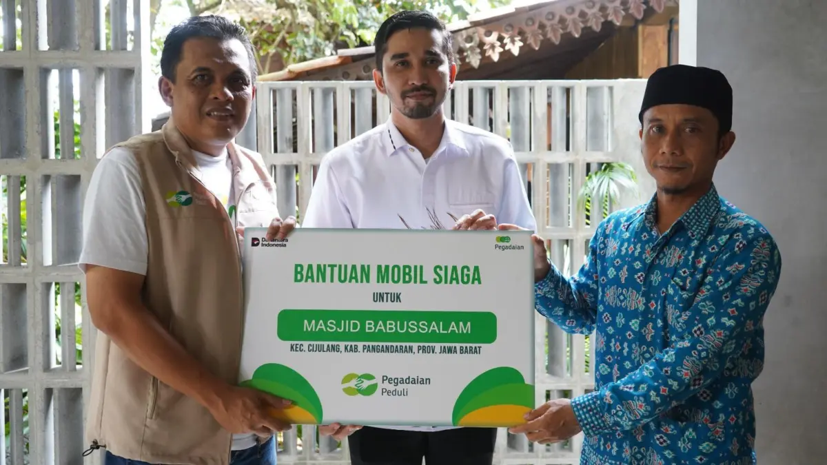 Melaui Program TJSL, PT Pegadaian Kanwil X Jabar Beri Bantuan Mobil Siaga di Batukaras PT Pegadaian