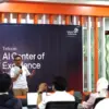 Direktur IT Digital Telkom Faizal Rochmad Djoemadi memberikan sambutan dalam agenda AI Connect Offline Series