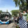 Pemerintah Kabupaten Bogor mulai menguji coba layanan bus listrik gratis sebagai solusi transportasi lanjutan