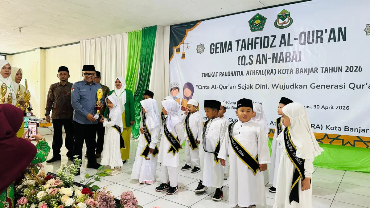 160 Siswa RA Hafal Surat An-Naba, Kepala Kemenag Banjar: Tanamkan Cinta Al-Qur’an Sejak Dini 160 Siswa RA Hafal Surat An-Naba, Kepala Kemenag Banjar: Tanamkan Cinta Al-Qur’an Sejak Dini