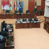 Koalisi Rakyat Bantoe Rakjat (KRBR) menyampaikan aspirasi di gedung DPRD Ciamis, Kamis (2/4/2026)