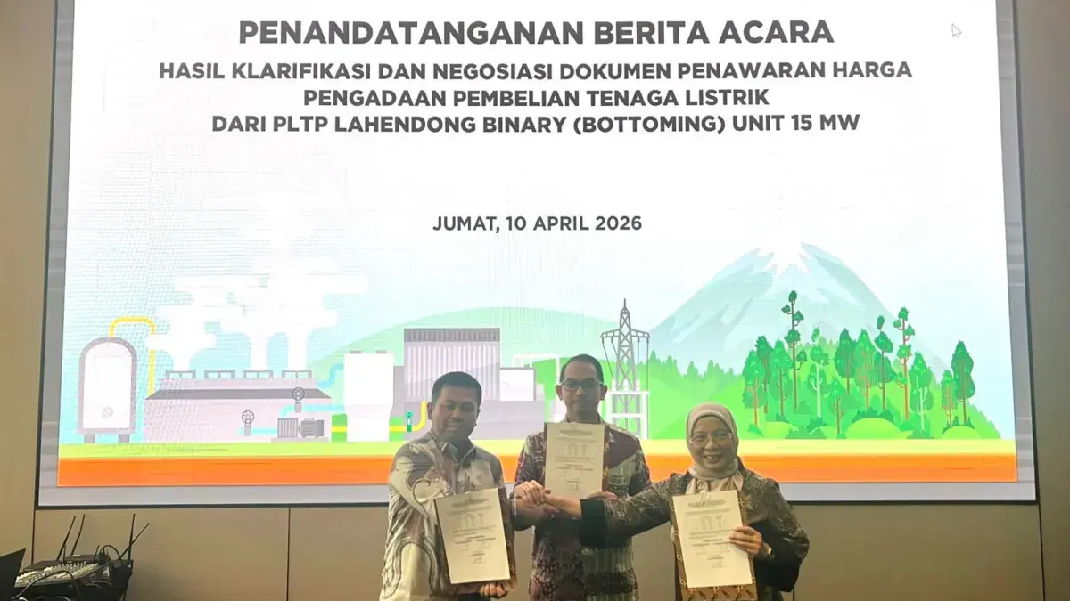 PGE-PLN IP Sepakati Tarif Listrik, Proyek PLTP Lahendong Bottoming Unit 15 MW Siap Dikembangkan PGE-PLN IP Sepakati Tarif Listrik, Proyek PLTP Lahendong Bottoming Unit 15 MW Siap Dikembangkan