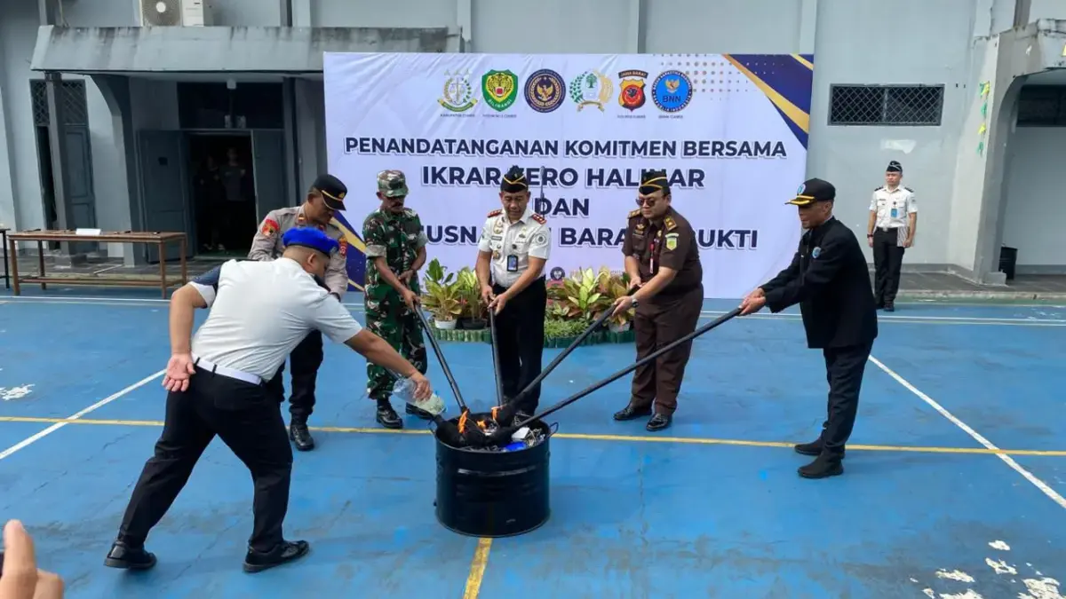 Wujudkan Zero Halinar, Lapas Ciamis Musnahkan Barang Bukti Hasil Razia Sejak 2025