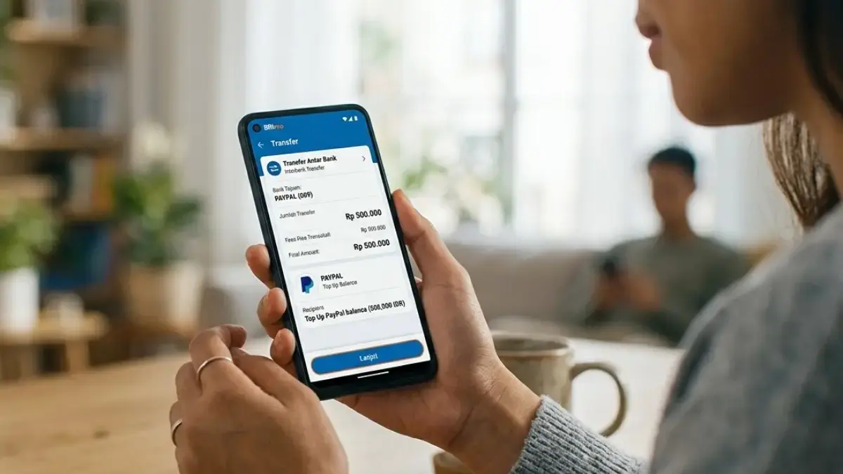 Isi Saldo Paypal dari BRI