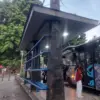 Salah satu titik bus stop atau halte untuk layanan Biskita Transpakuan di Kota Bogor. Foto: Sekar Andini