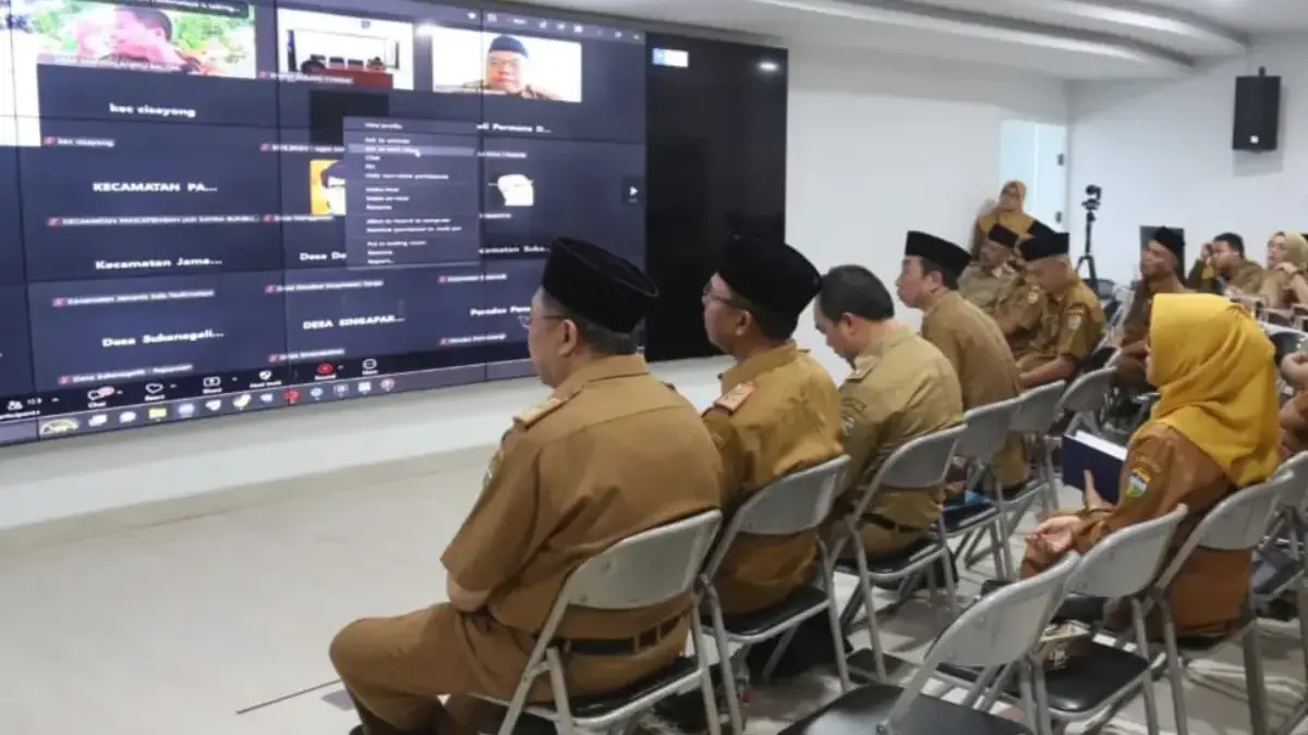 Peluncuran Mal Pelayanan Publik Digital Nasional (MPPDN) versi 2 yang digelar di Command Center Setda Kabupate