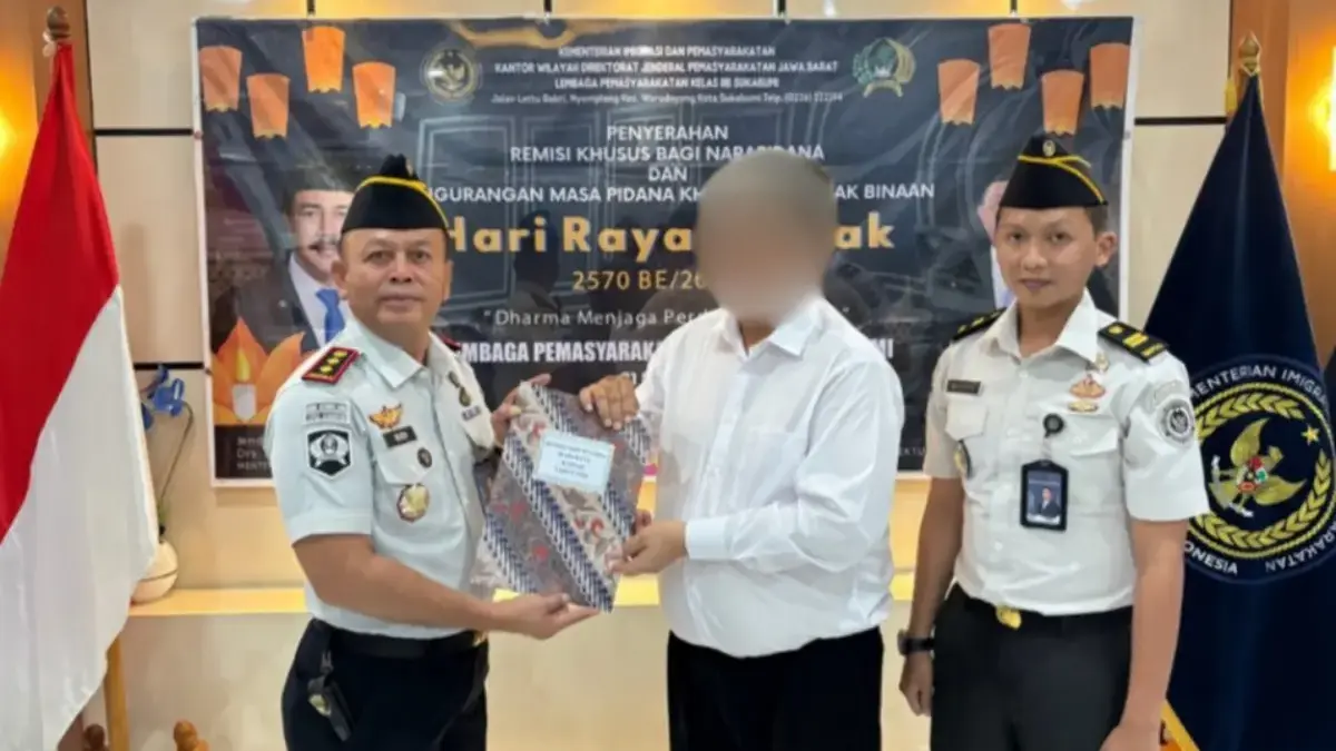 Penyerahan remisi di Lapas Sukabumi. (Dok Humas)