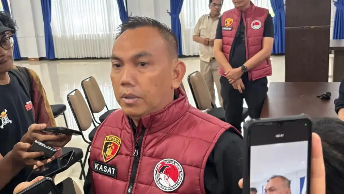 Kasatres Narkoba Polresta Bogor Kota, AKP Ali Jupri, saat memberikan keterangannya di Mapolresta Bogor Kota