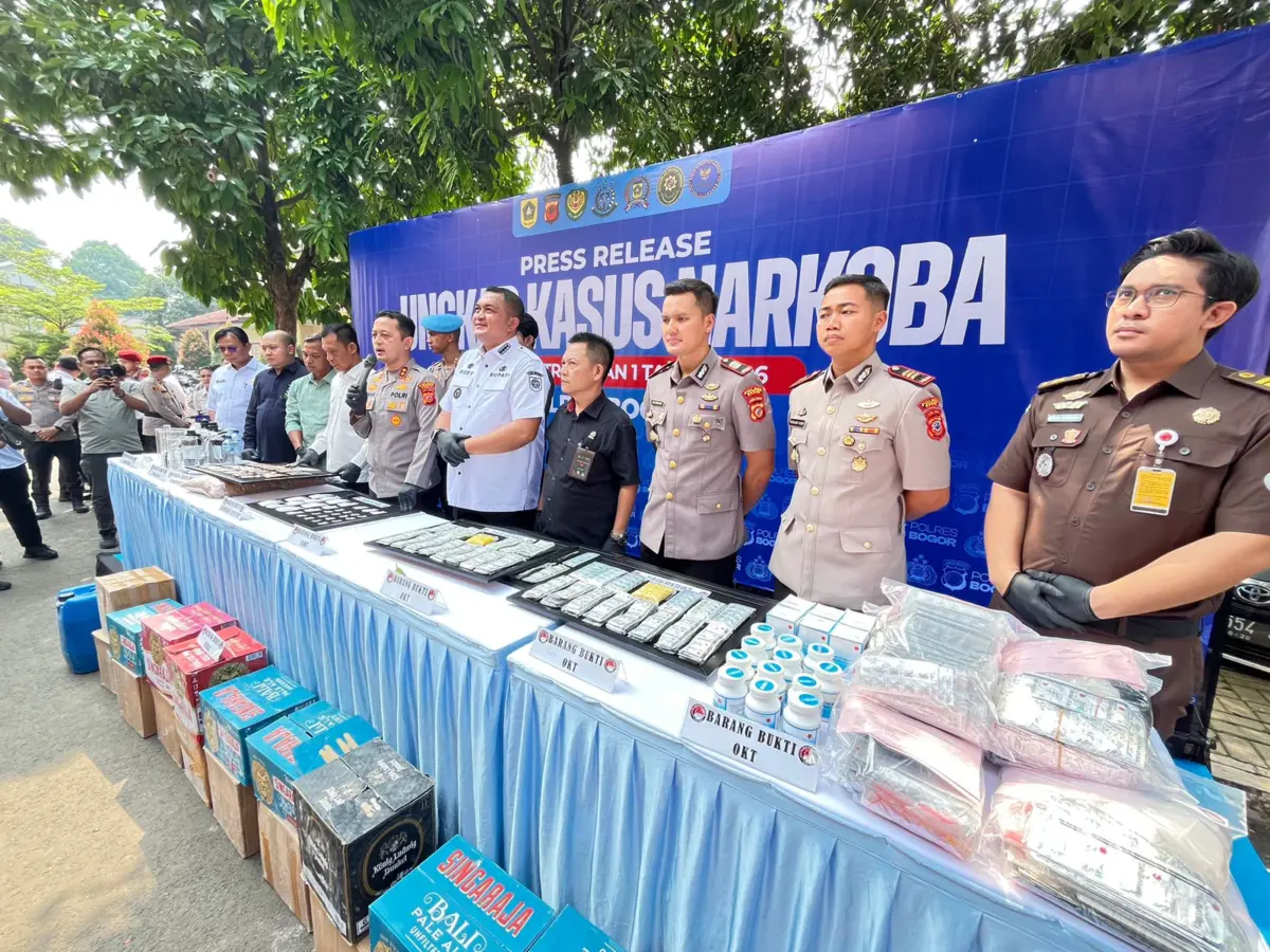 Polres Bogor Ungkap 113 Kasus Narkoba, Amankan 155 Tersangka  – jabarekspres.com