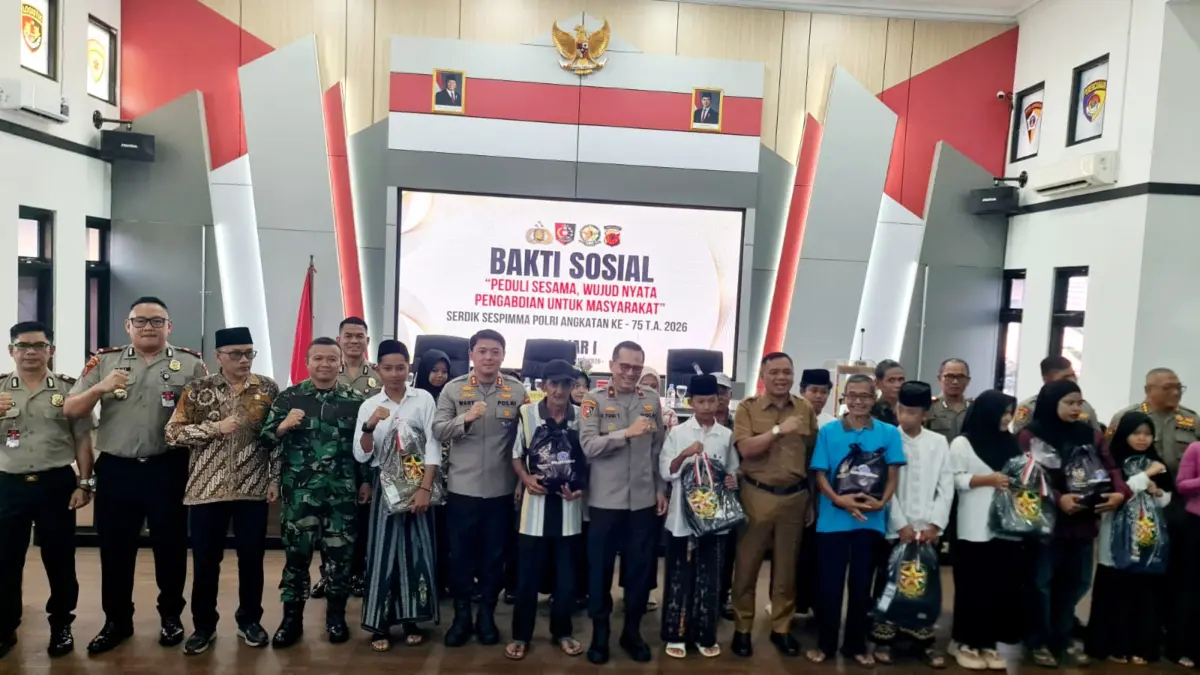 Peduli Sesama, Serdik Sespimma Polri Angkatan 75 Gelar Bakti Sosial dan Kesehatan di Polres Tasikmalaya