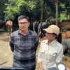 Anggot DPR RI Fraksi Gerindra Marlyn Maisarah didampingi Ketua DPRD Kabupaten Bogor Sastra Winara