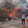 Diduga Korsleting Listrik, Pom Mini dan Toko Beras di Ciampea Ludes Terbakar